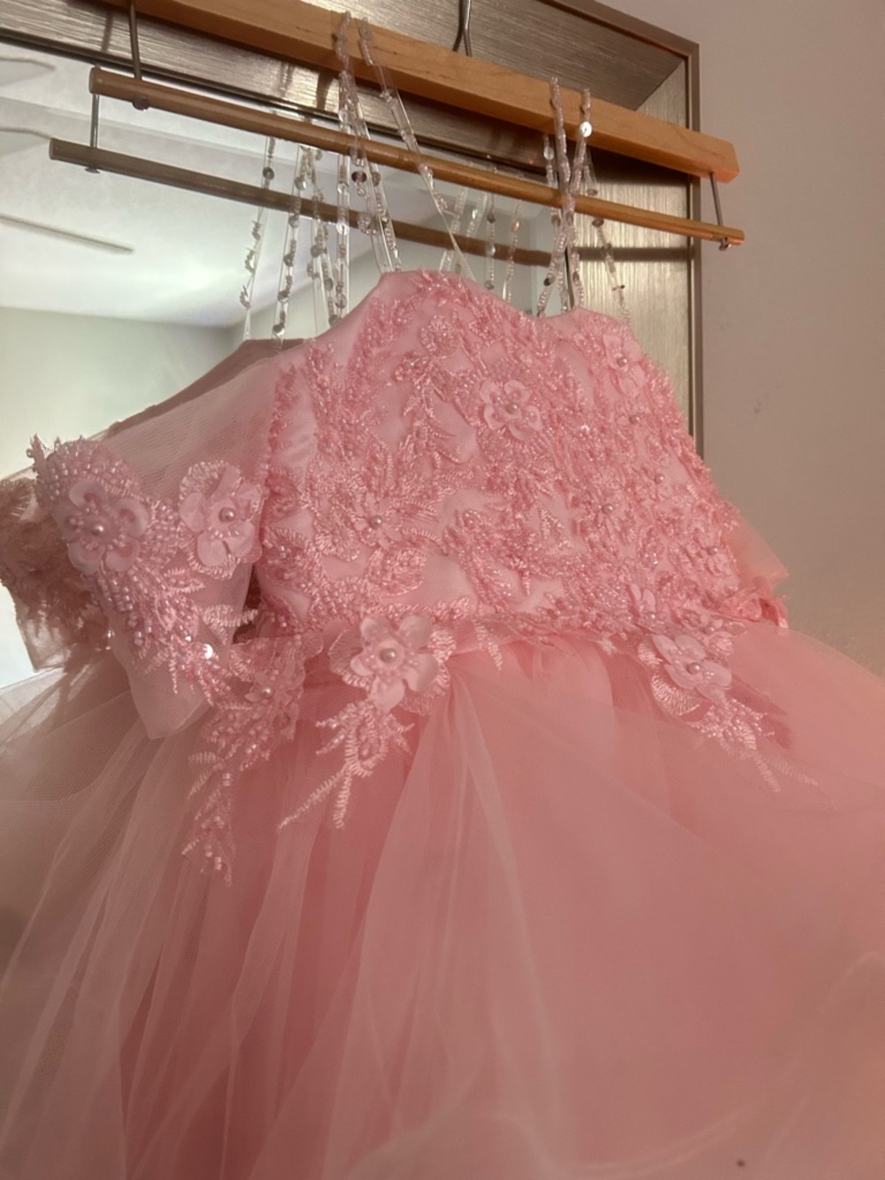 Elegant Pink Lace Kids Dress